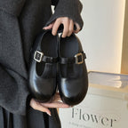 Damen elegante Mary Jane Ballerinas mit dekorativen Schnallen R&B