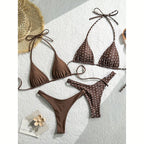 Damen Triangel-Bikini-Set mit raffinierte Details R&B