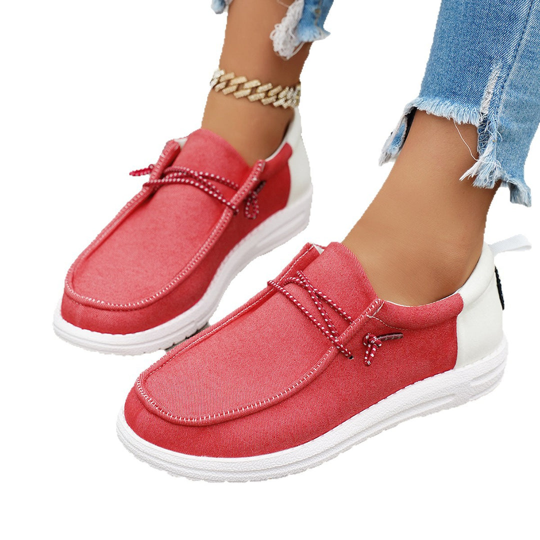 Damen Slip-On Sneakers mit modischem Schnürdesign R&B
