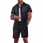 Damen luftiges Freizeitanzug-Set aus Mesh R&B