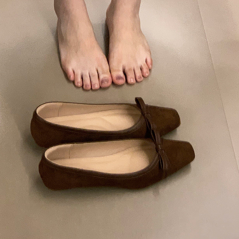 Damen elegante Ballerinas mit modischer Schleife und weich gepolsterter Innensohle Heidi Mode