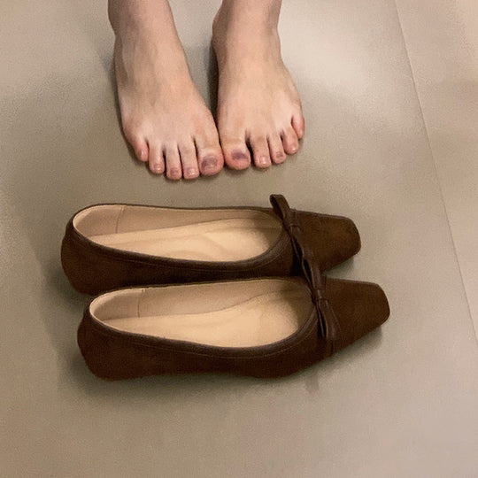 Damen elegante Ballerinas mit modischer Schleife und weich gepolsterter Innensohle Heidi Mode
