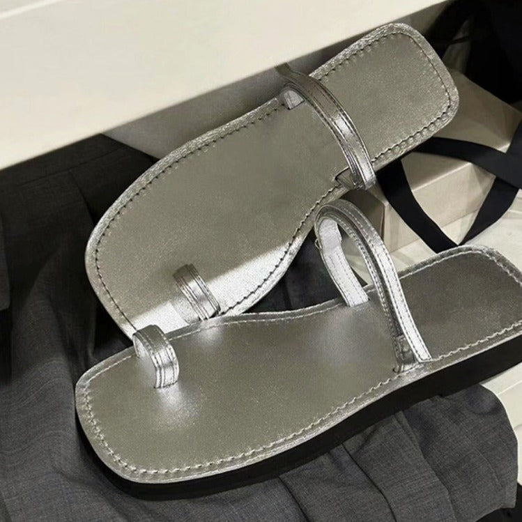Damen Zehentrenner-Sandalen mit verstellbarem Riemendesign und ergonomischem Fußbett R&B