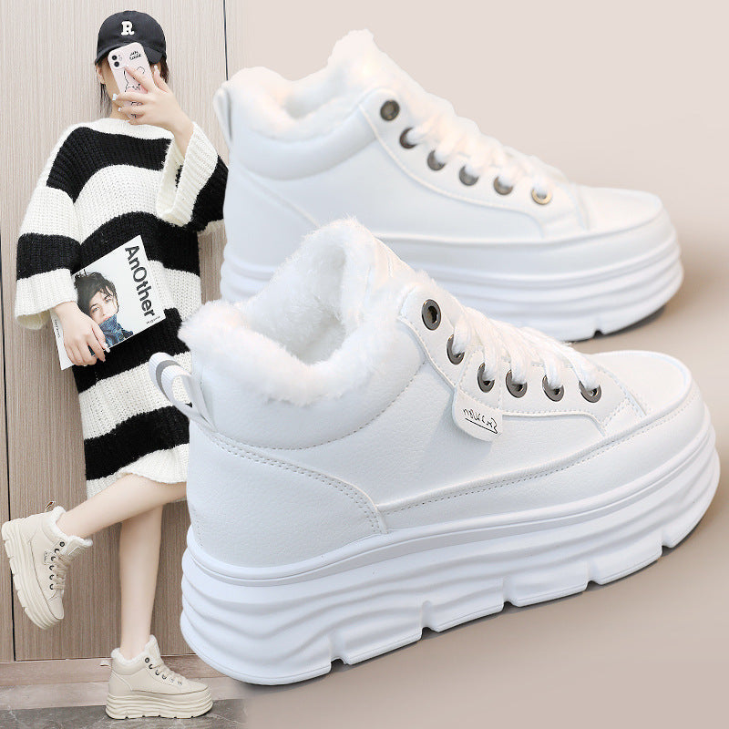 Damen High-Top Sneakers mit warmem Innenfutter und rutschfester Sohle R&B
