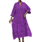 Damen Tunika-Kleid mit Einzigartigem Grafikdruck und Weiten Ärmeln R&B