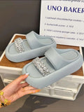 Damen modische Clogs mit eleganter Glitzerapplikation und bequemer Sohle R&B