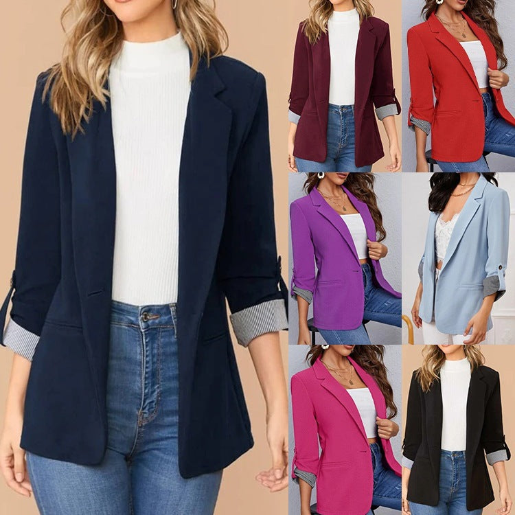 Damen Eleganter und stilvoller Blazer mit Streifenmuster R&B