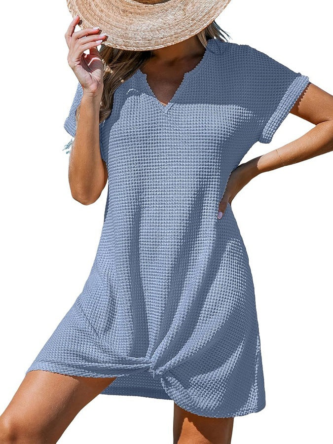 R&B | Blusenkleid mit V-Ausschnitt und Knick