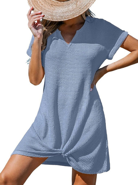 R&B | Blusenkleid mit V-Ausschnitt und Knick
