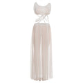 Damen Luxuriöses Chiffon-Maxikleid mit raffinierten Kettendetails und innovativem Schnitt R&B