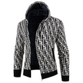 Herren Strickjacke mit modernem Zopfmuster und kuscheligem Innenfutter