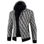 Herren Strickjacke mit modernem Zopfmuster und kuscheligem Innenfutter