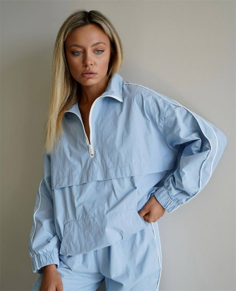Damen Sportliche Jacke mit kurzem Reißverschluss und praktischen Taschen R&B