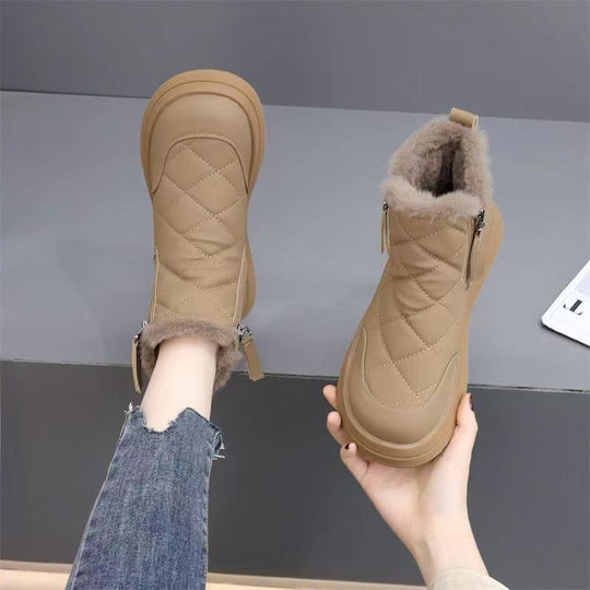 Damen Winterliche Stiefeletten mit wärmendem Futter und robustem Reißverschluss R&B