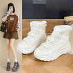 Damen hochgeschnittene Winter Sneakers mit kuscheligem Innenfutter und rutschfester Sohle R&B