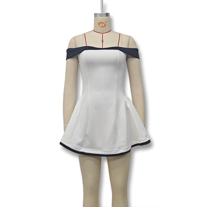 Damen Offshoulder Mini Kleid mit verspieltem Schnitt R&B