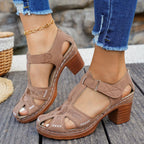 Damen Elegante Schlupfsandalen mit blumenverzierter Oberfläche und anatomischem Fußbett