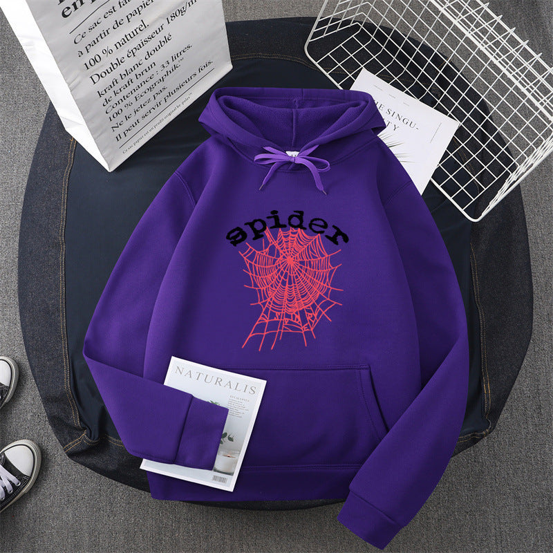 Damen Kapuzensweater mit kreativem Spinnenmotiv R&B
