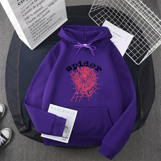 Damen Kapuzensweater mit kreativem Spinnenmotiv R&B