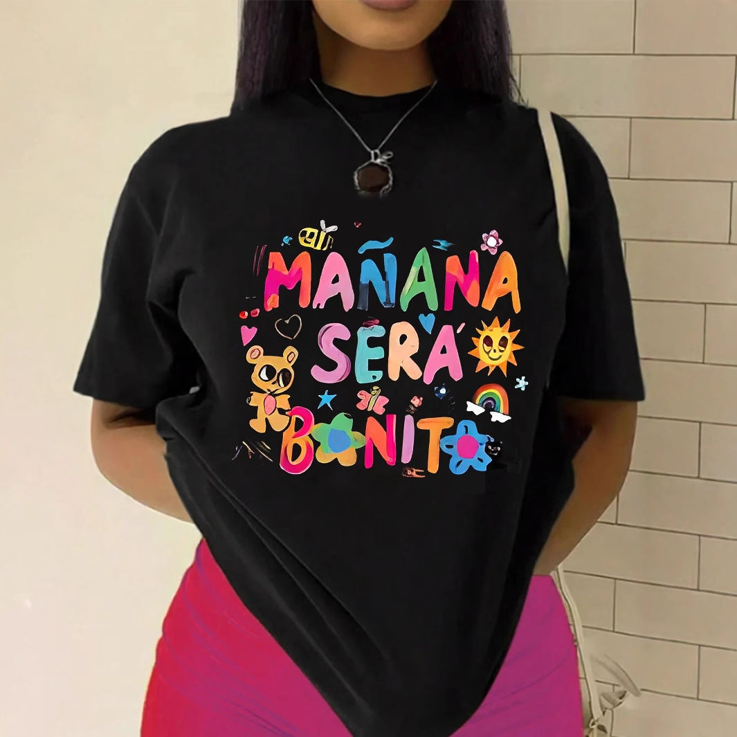 Damen T-Shirt mit kreativem Grafikdesign und inspirierendem Spruch R&B