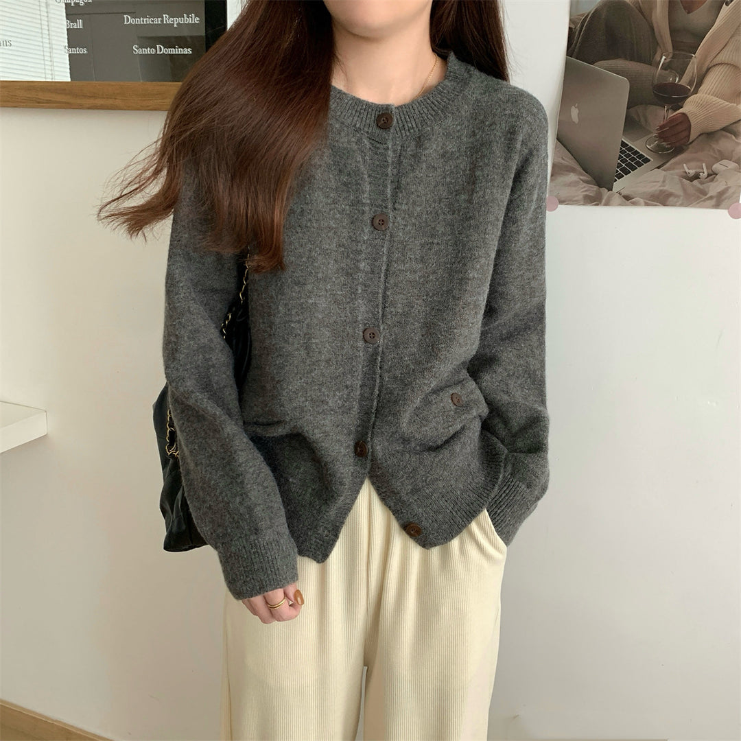 Damen Kuschelige Strickjacke mit praktischen Taschen R&B