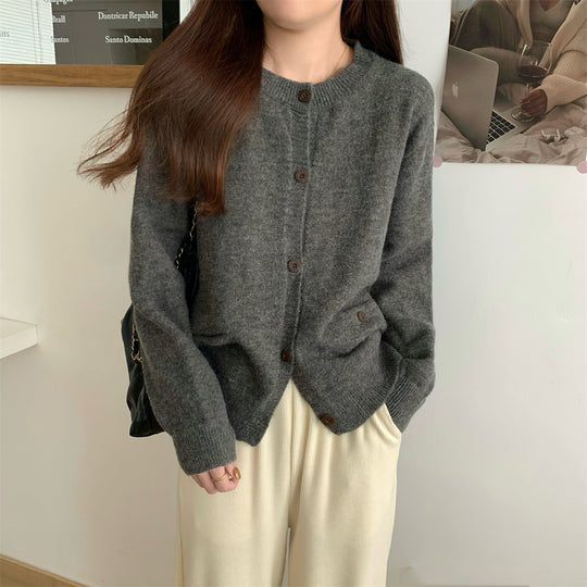 Damen Kuschelige Strickjacke mit praktischen Taschen R&B