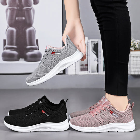 Damen Sportliche Freizeit-Sneaker mit atmungsaktiver Mesh-Oberfläche und dämpfender Sohle R&B
