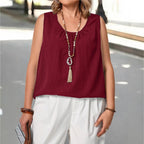 Damen Weiter Schnitt Tank-Top mit lässigem Stil R&B