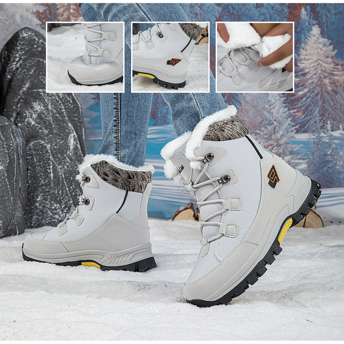 Damen Fleecegefütterte Winterstiefel R&B