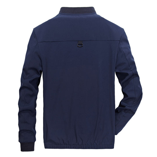 Herren sportliche Bomberjacke mit elastischen Bündchen und praktischen Reißverschlusstaschen R&B