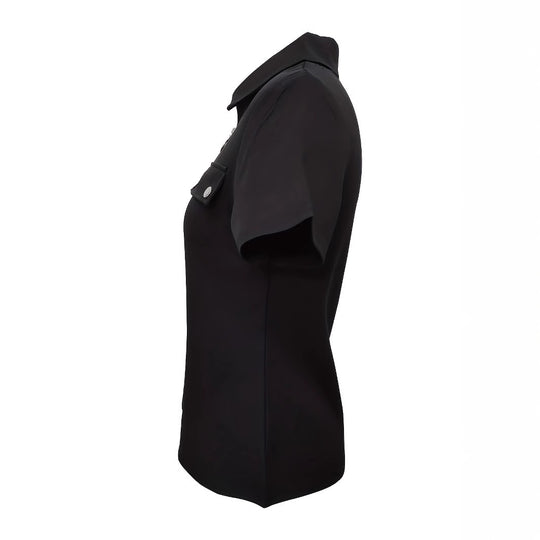 Damen Polo-Shirt mit modischem Reißverschluss und praktischen Brusttaschen R&B