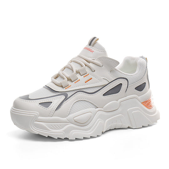 Damen Trendige Chunky Sneakers mit atmungsaktiven Mesh-Einsätzen und dämpfendem Sohlenprofil R&B
