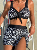 Damen Bikini-Oberteil mit Wickeloptik und Rüschendetails R&B