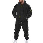 Herren Sportliches Hoodie-Set mit praktischen Taschen und modernem Design R&B