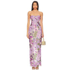 Damen Schickes Abendkleid mit floralem Design und figurbetonter Silhouette R&B