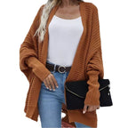 Damen Strickmantel mit offener Front und luftiger Passform