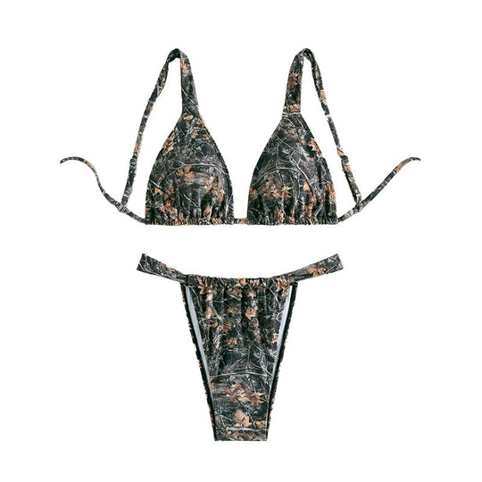 Damen Triangel-Bikini mit floralem Design R&B
