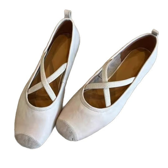 Damen Ballerinas mit elegantem Kreuzband und bequemem Fußbett R&B