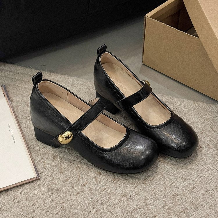 Damen elegantes Mary Jane Schuhwerk mit verstellbarem Riemen R&B