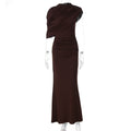 Damen Elegantes Maxi-Kleid mit drapiertem Oberteil R&B