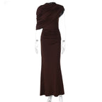 Damen Elegantes Maxi-Kleid mit drapiertem Oberteil R&B