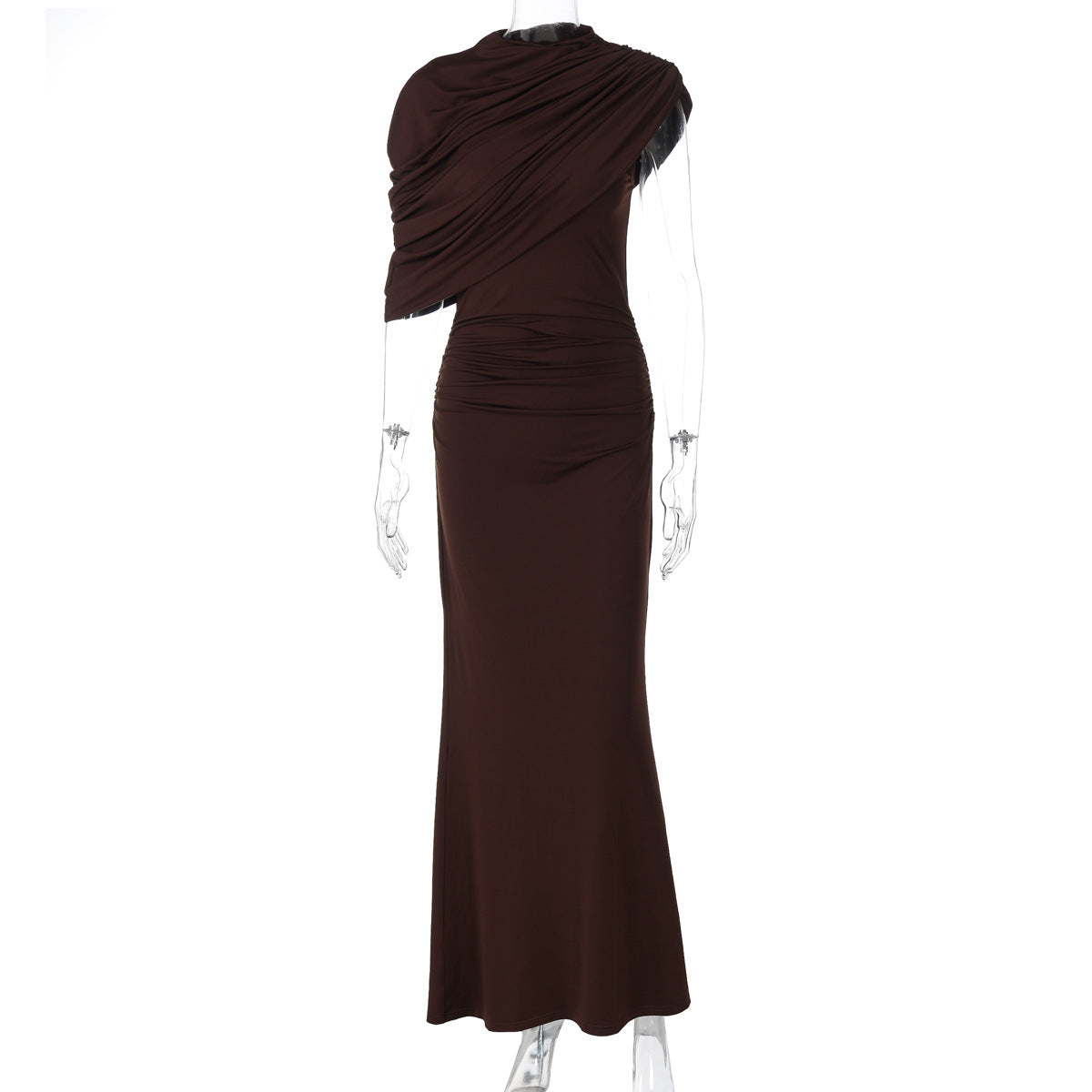 Damen Elegantes Maxi-Kleid mit drapiertem Oberteil R&B