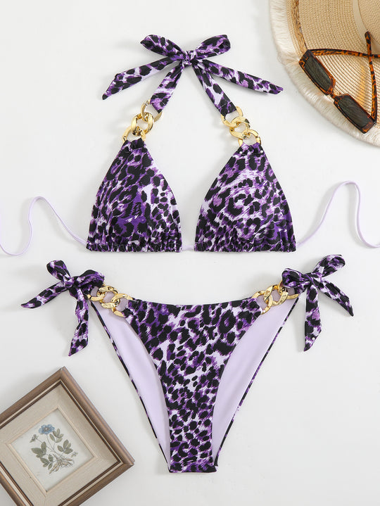 Damen Bikiniset mit eleganten Kettenakzenten R&B