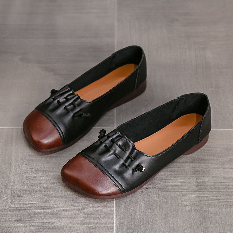 Damen Ballerinas mit modischem Leder-Design und Komfortsohle R&B