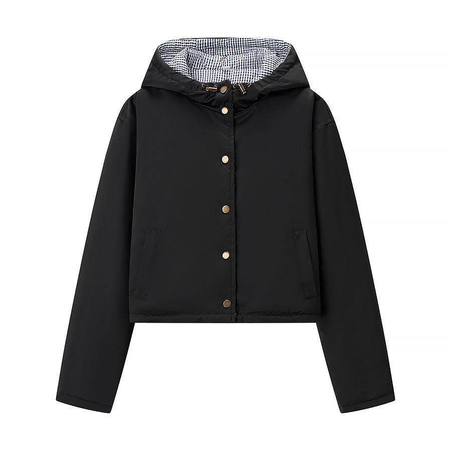 Damen Utility-Jacke mit abnehmbarer Kapuze und praktischen Taschen R&B