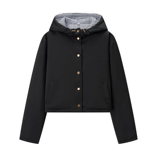 Damen Utility-Jacke mit abnehmbarer Kapuze und praktischen Taschen R&B