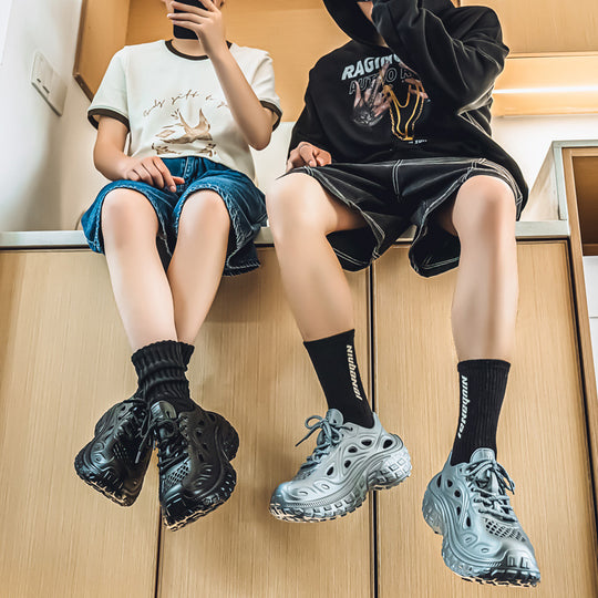 Damen Sportliche Lauf-Sneaker mit rutschfester Sohle und atmungsaktiven Einsätzen R&B