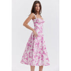 Damen Maxikleid mit floralem Design und elegantem Schlitz R&B