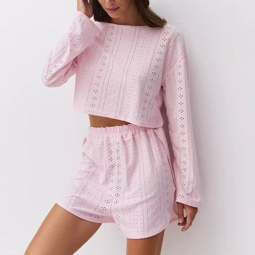 Damen Freizeitsatz mit luftigem Oberteil und elastischem Rock R&B