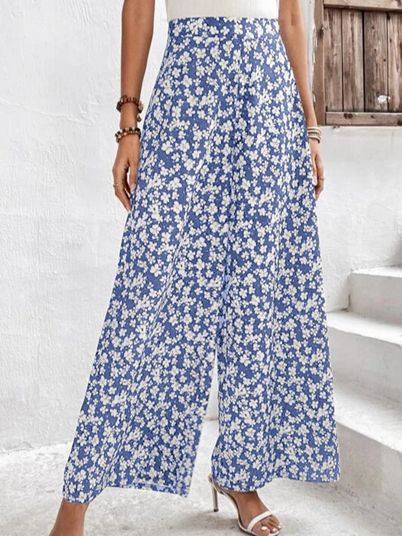 Damen Blumenmuster Palazzohose R&B